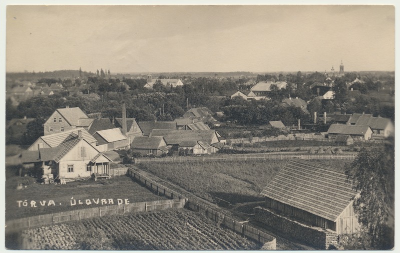 fotopostkaart, Tõrva, üldvaade, u 1930