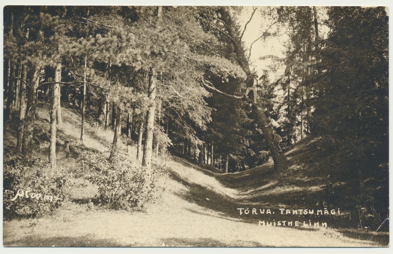 fotopostkaart, Tõrva, Tantsumägi, u 1930