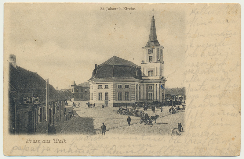 trükipostkaart, Valga, Jaani kirik, u 1903