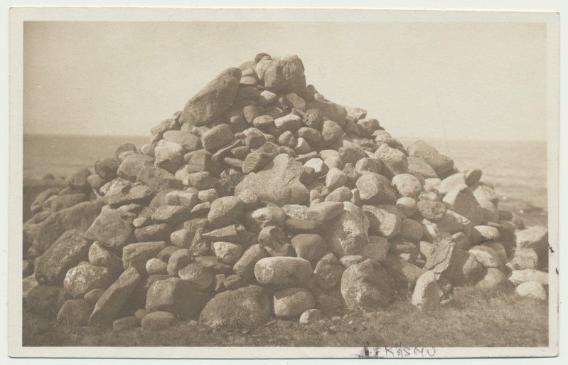 fotopostkaart, Käsmu, kivihunnik, 1931, foto J. & P. Parikas