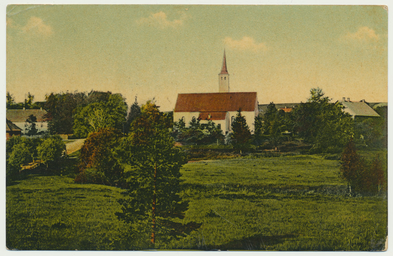 värviline trükipostkaart, Põlva, Maarja kirik