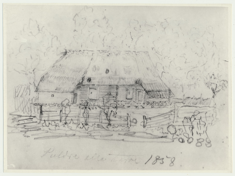 fotokoopia, Viljandimaa, Laatre vald, Puldre talu sulaste tare, joonistus, 1858