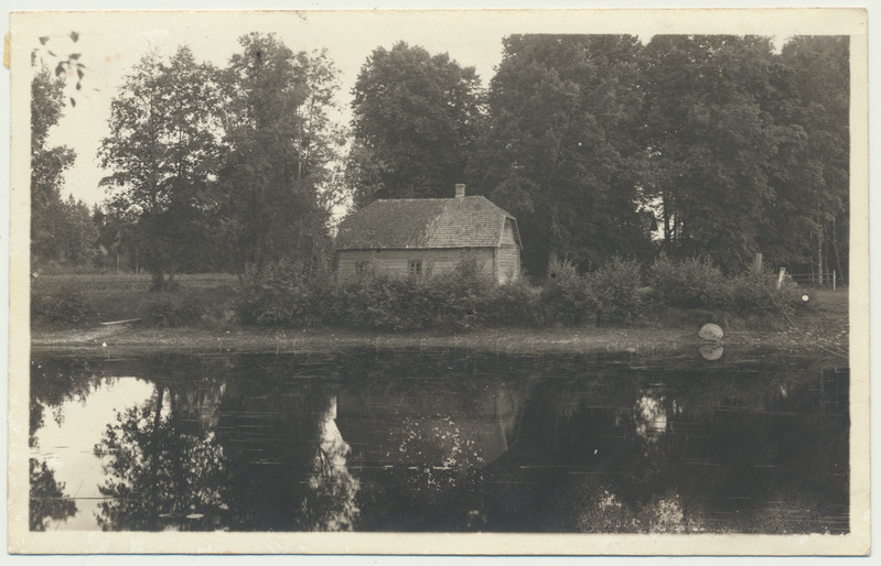 fotopostkaart, Pärnumaa, Kurgja saun, kus C.R. Jakobson suri, 1935, foto T. Parri
