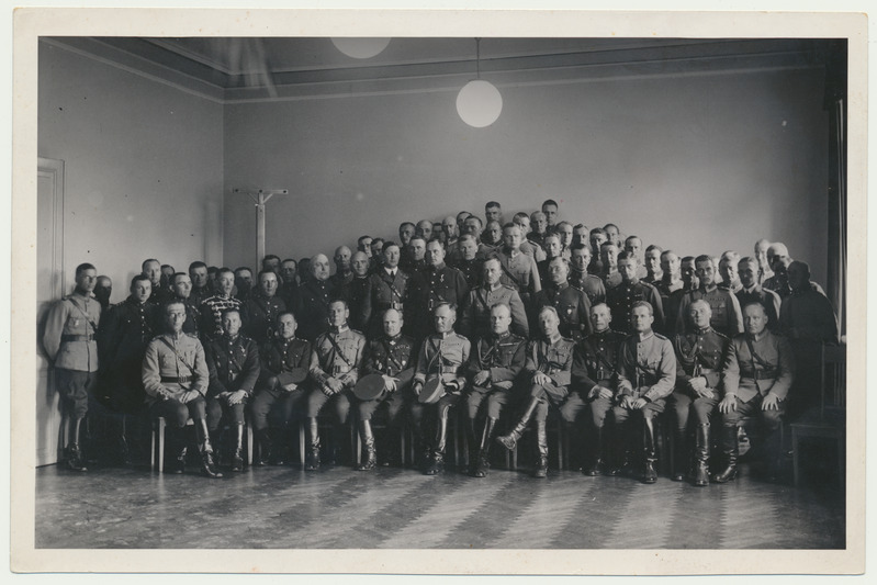 foto, sõjaväelased, grupp, sh A. Jaakson, u 1935