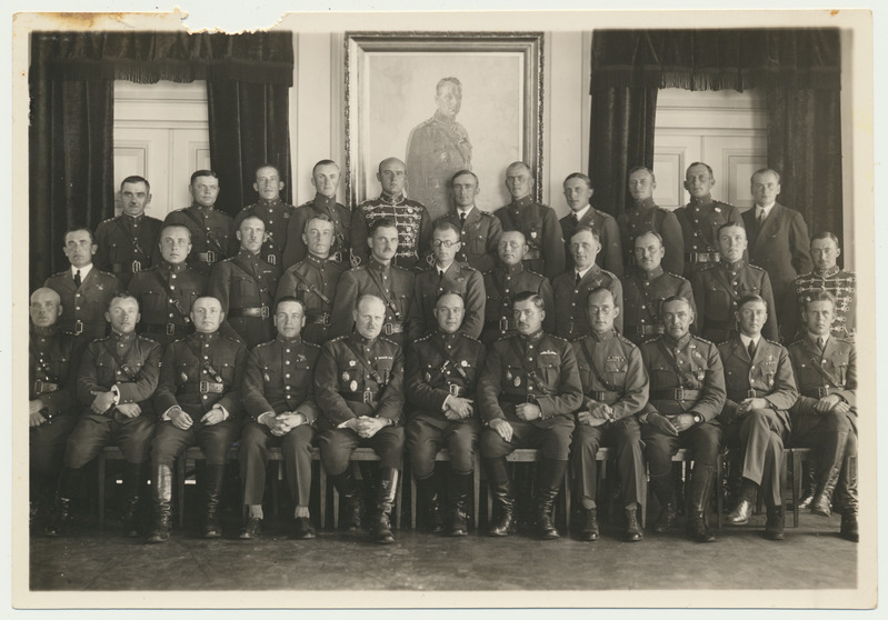 foto, sõjaväelased, grupp, sh A. Jaakson, u mai 1934