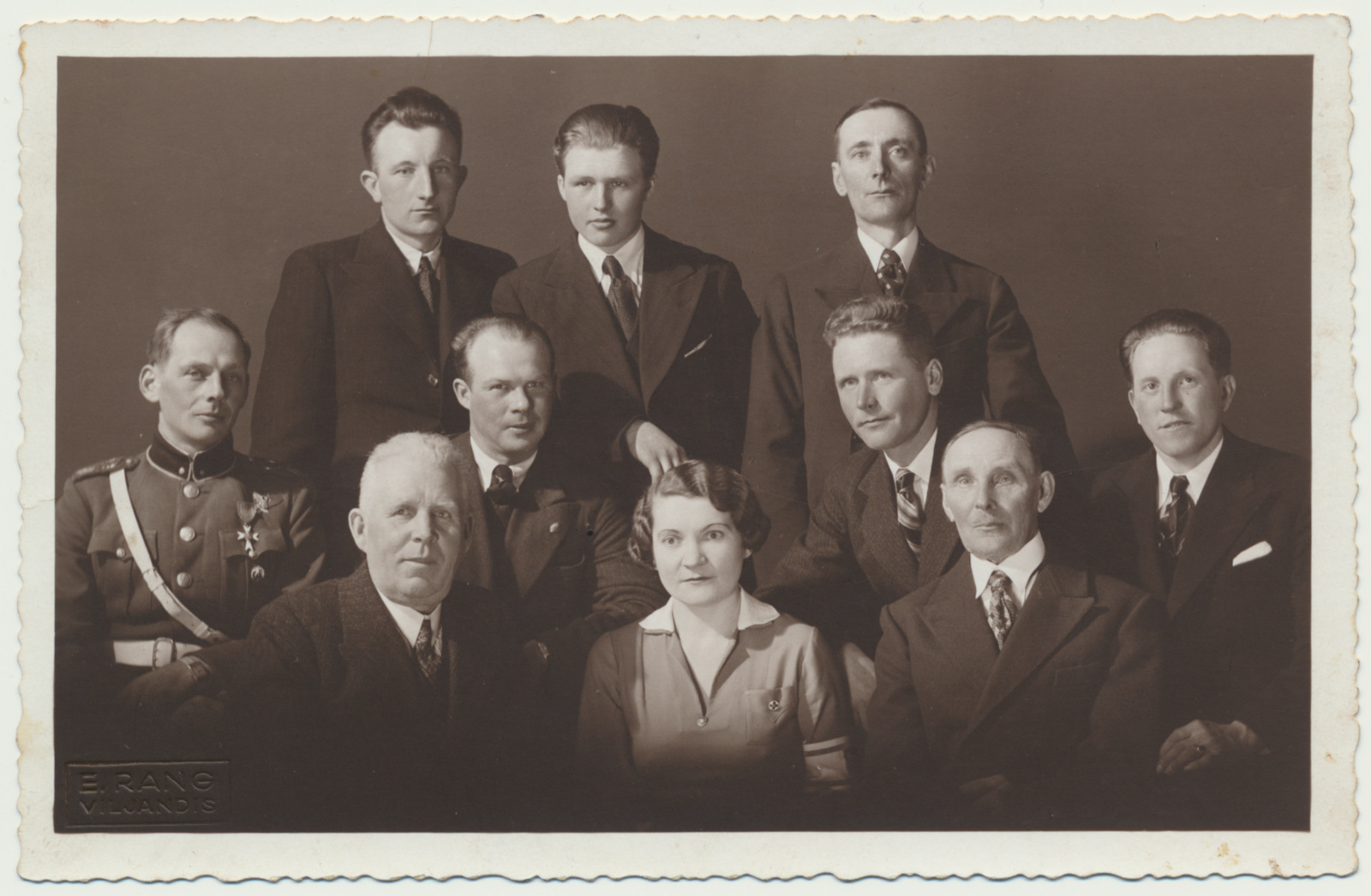 foto, Vana-Võidu Laulu- ja Mänguselts „Kevade“ liikmed,10 inimest, 1932