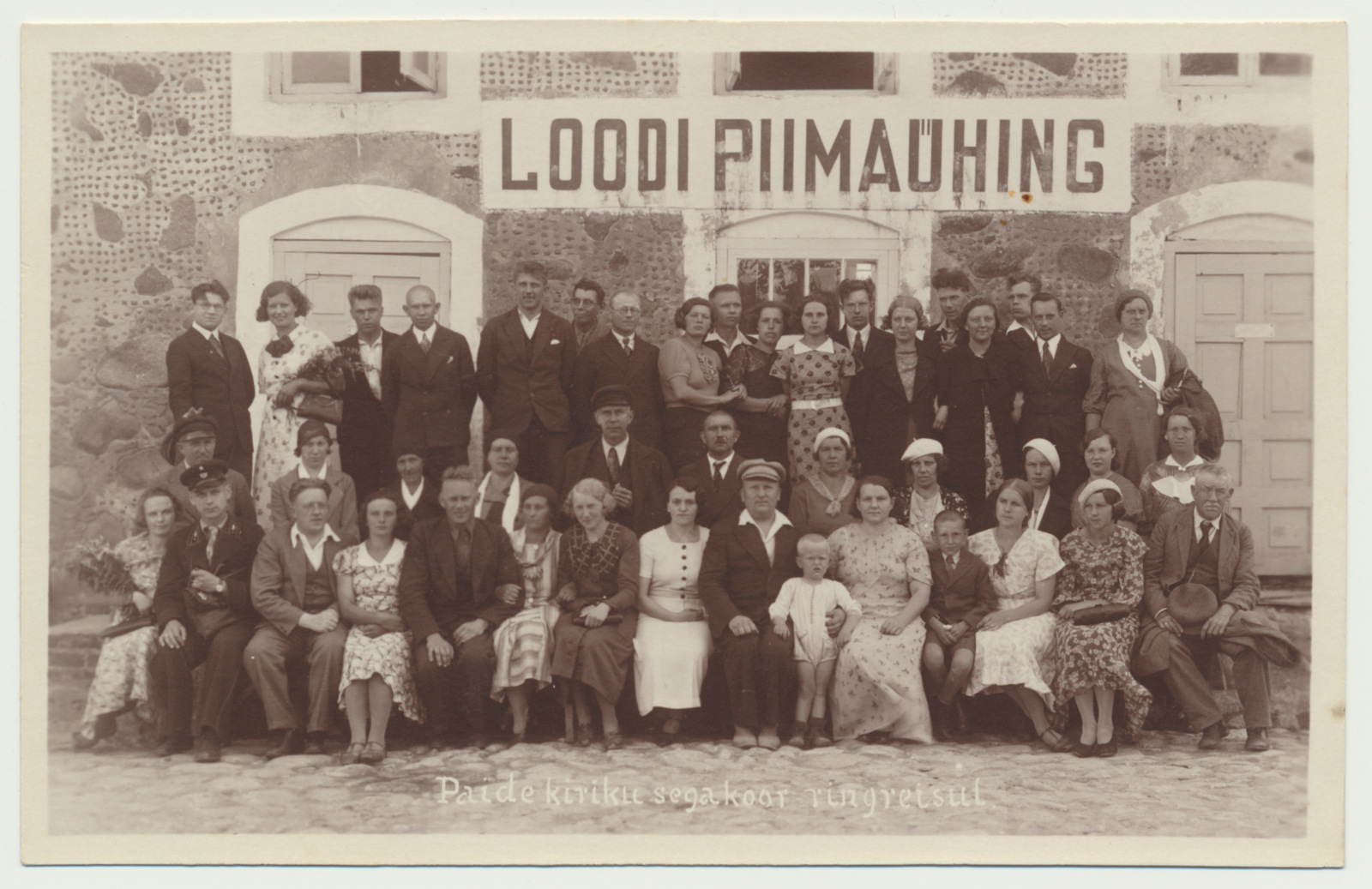 foto, Viljandimaa, Loodi meierei, ees Paide kiriku segakoor, u 1930, foto J. Ehrenwert