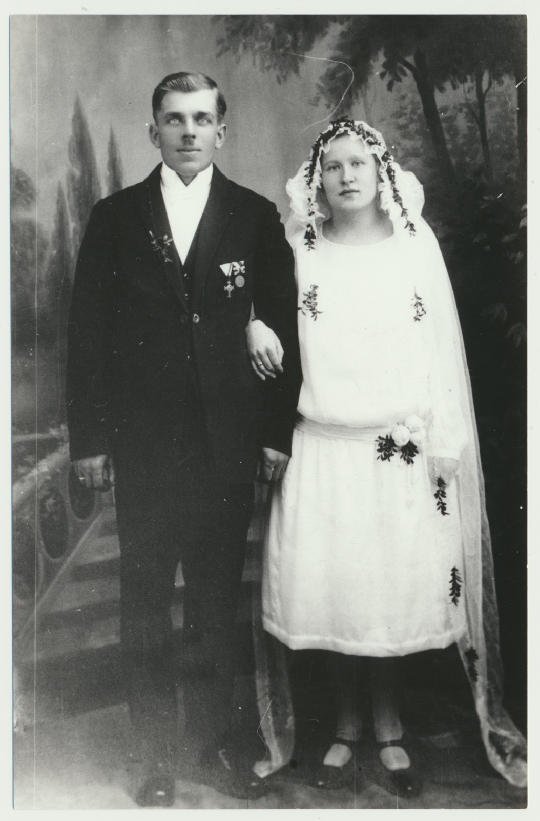 fotokoopia, Karl Hunt ja abikaasa, laulatus, u 1925