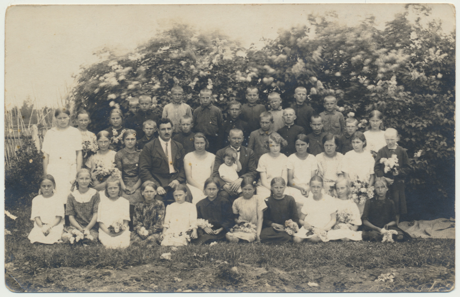 foto, Kuude ja Saarepeedi kool, grupp, 1926