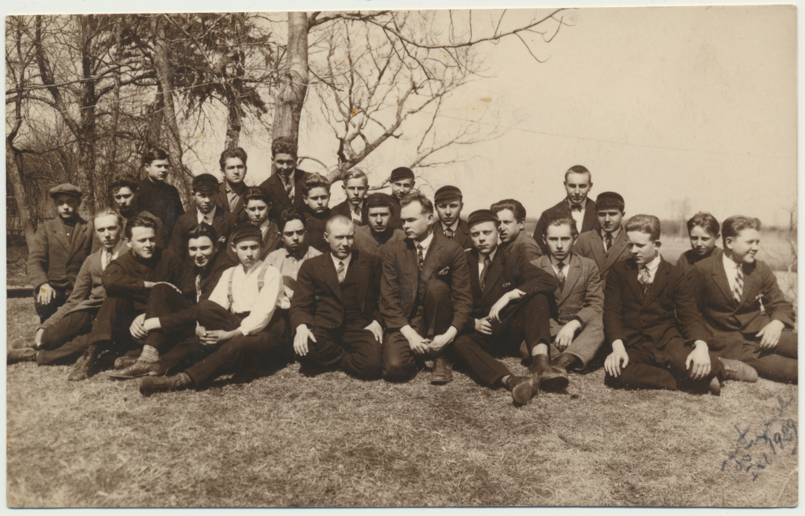 foto, Põltsamaa Tööstuskool, grupp, 1929