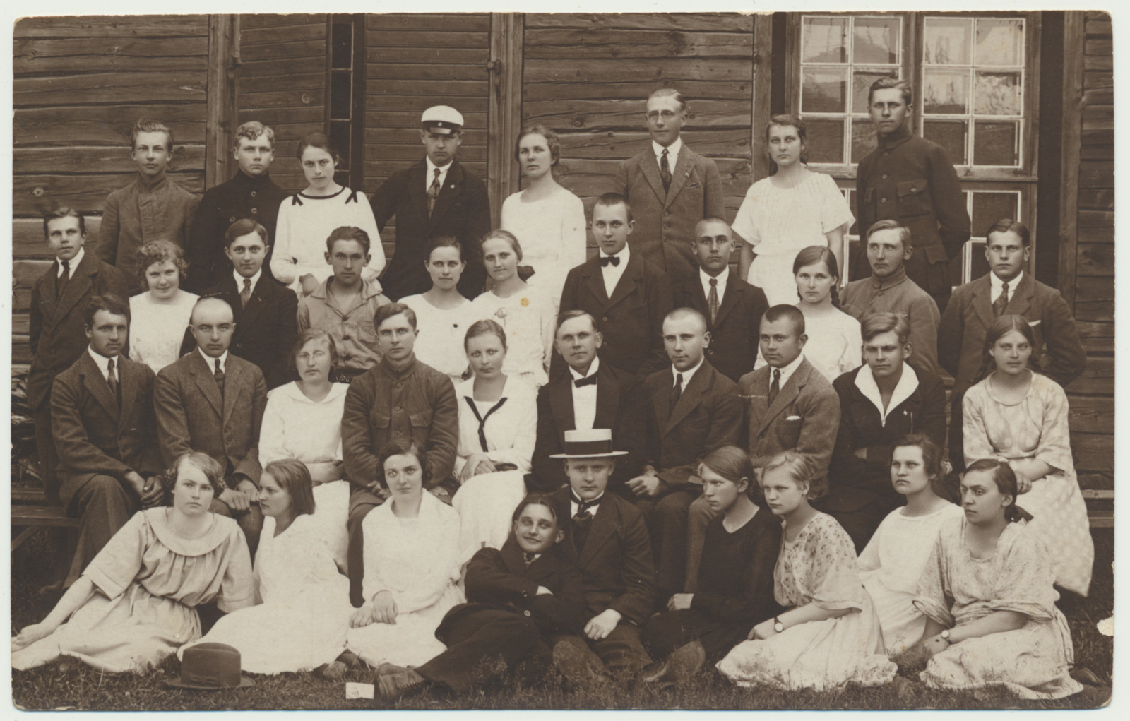 foto, Viljandimaa, Tarvastu, leerilapsed jt, 1922, foto A. Glück