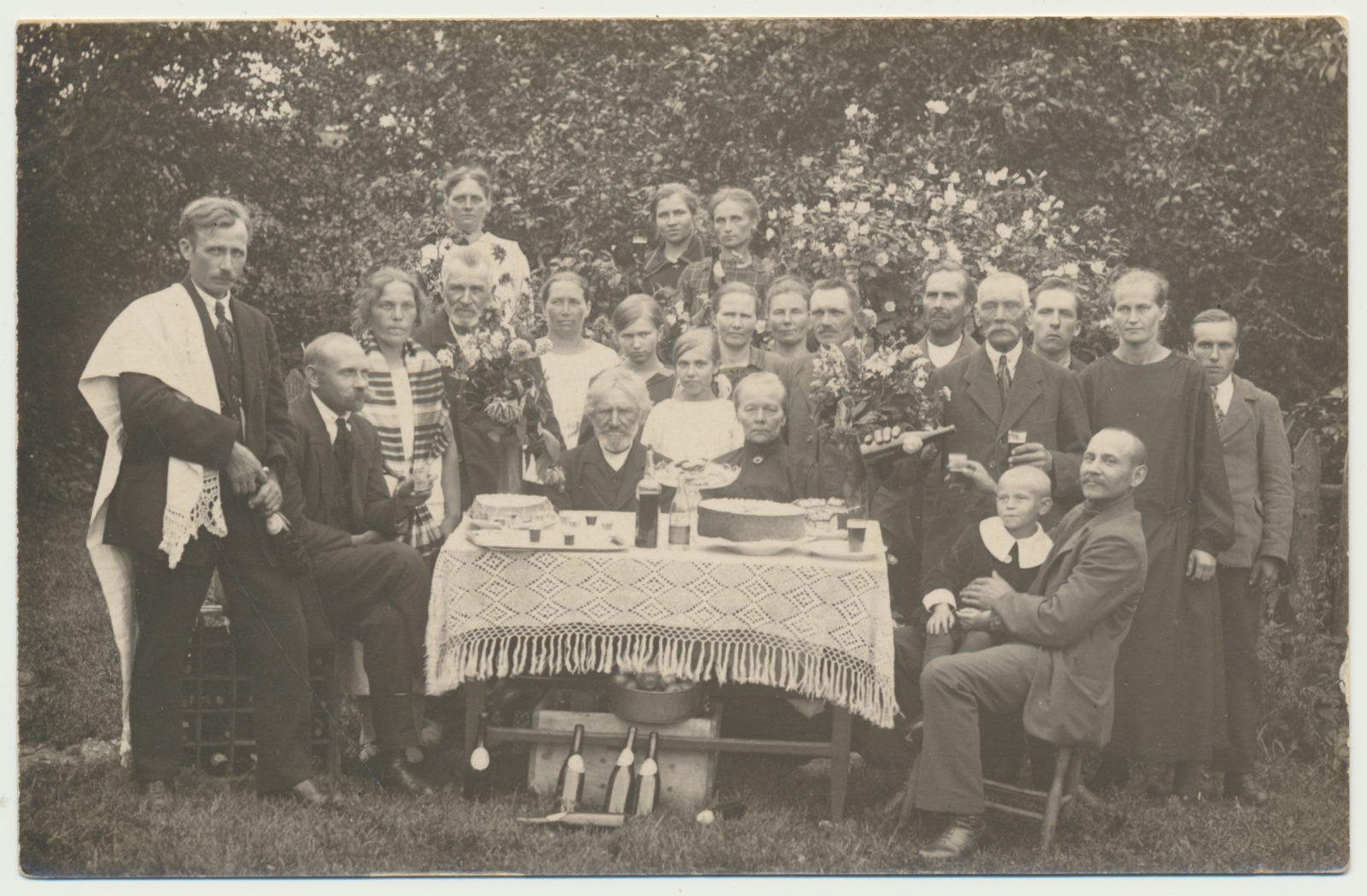 foto, Viljandimaa, Holstre, Märt Raudsepp 70, külalised, 1925