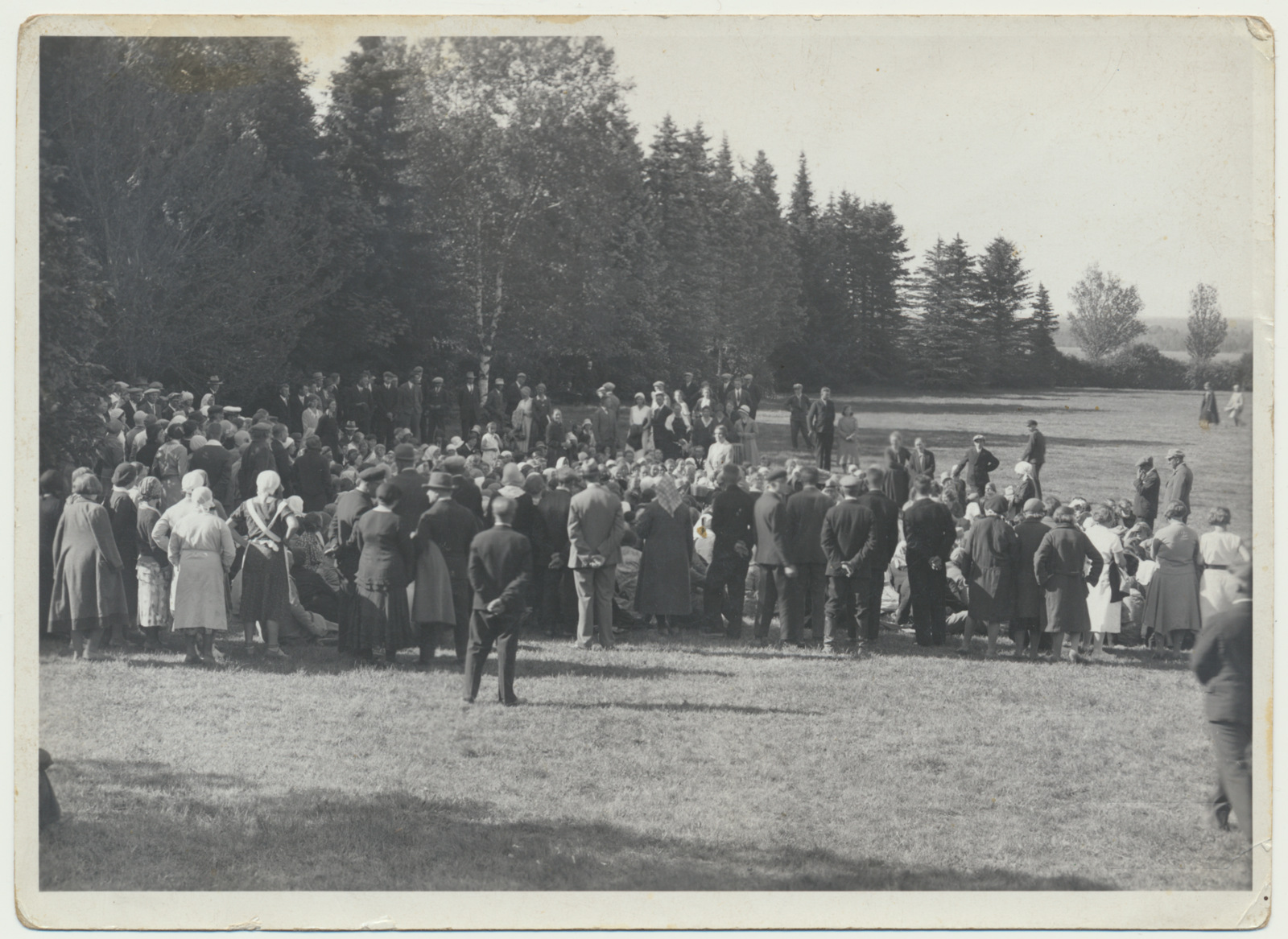 foto, Viljandimaa, Kõpu, rahvakogunemine, u 1930
