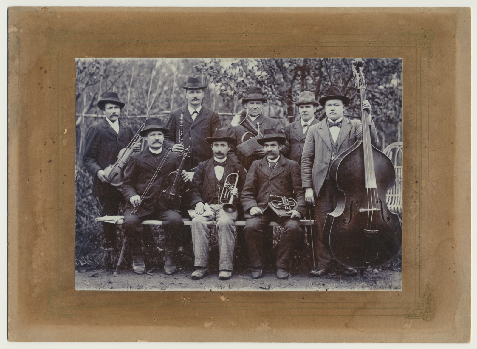 foto, Viljandimaa, Tarvastu Eesti Karskusseltsi segapillide orkester, 1900