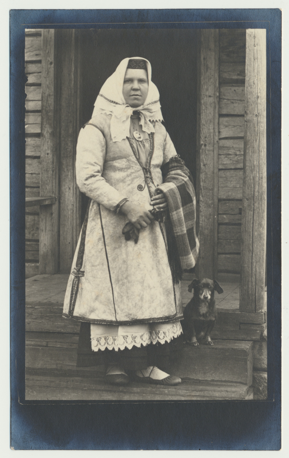 foto, Viljandimaa, rahvariided, Holstre, naine, u 1925