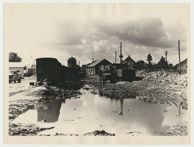 foto, Viljandi, raudteejaam, 1947, foto Kirt