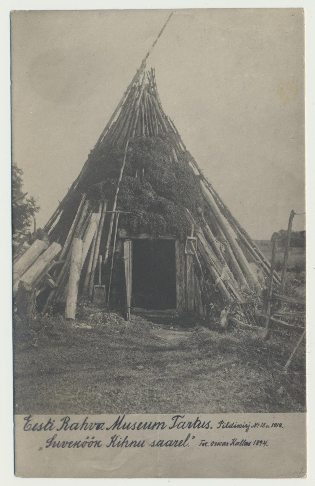 foto, Kihnu saar, suveköök, 1894, foto O. Kallas