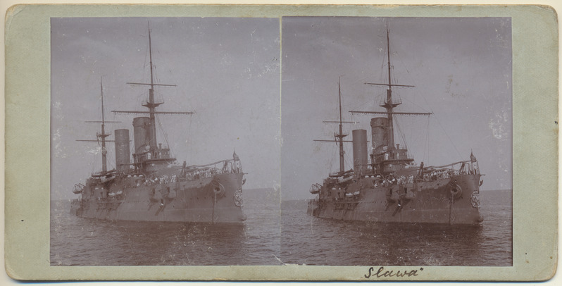 stereofoto, Vene sõjalaev Slava, u 1910
