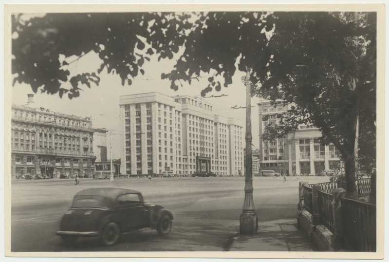 fotopostkaart, Moskva, Maneeži väljak, u 1947