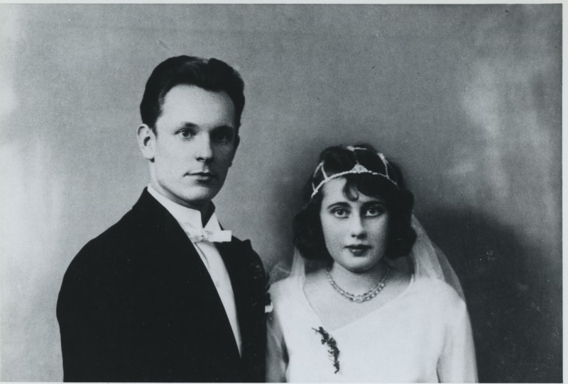 Benita ja August Vommi abiellumisel Rannus 12.09.1929.