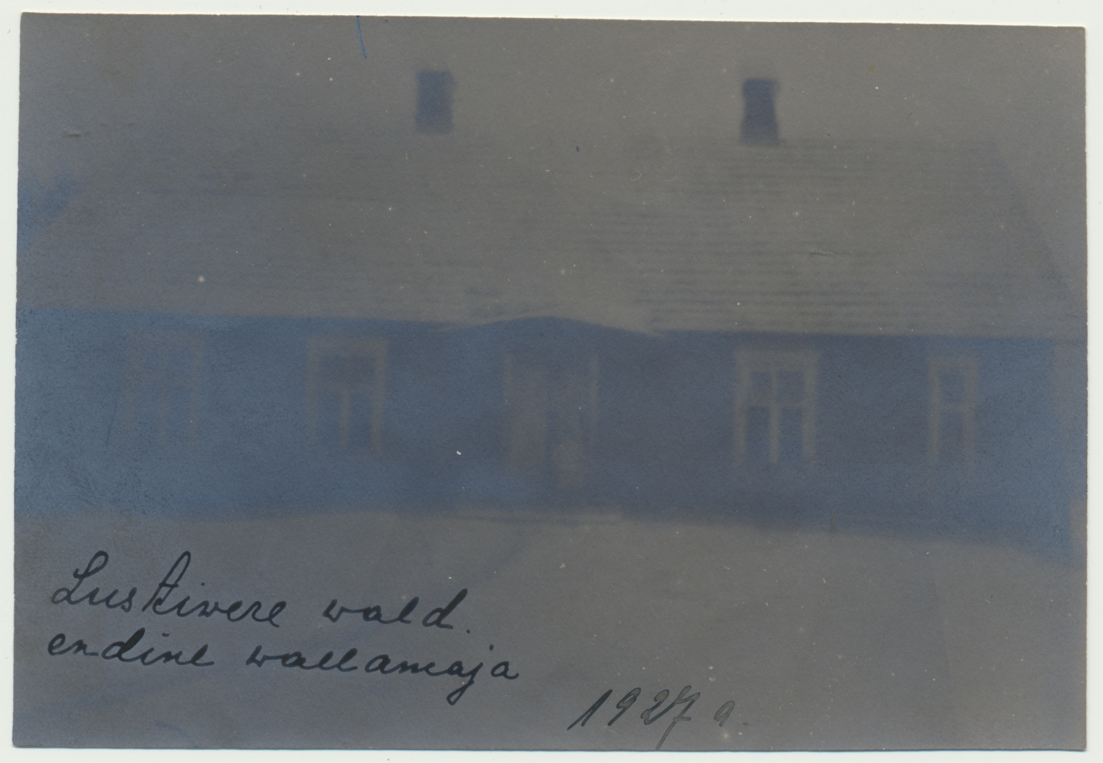 foto, Põltsamaa khk, Lustivere endine vallamaja, 1927