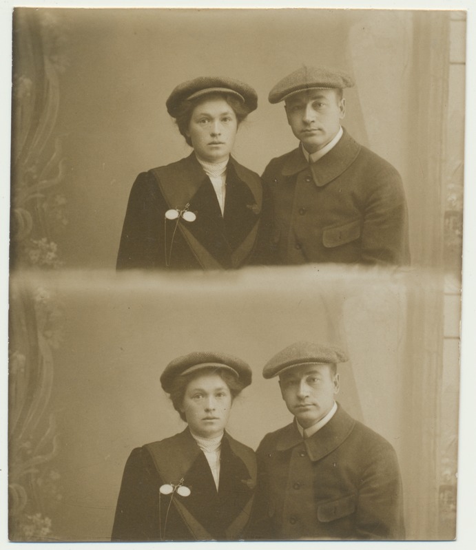 foto, Jaan ja Anna Kukk (Uudelt), rinnaportree, u 1912