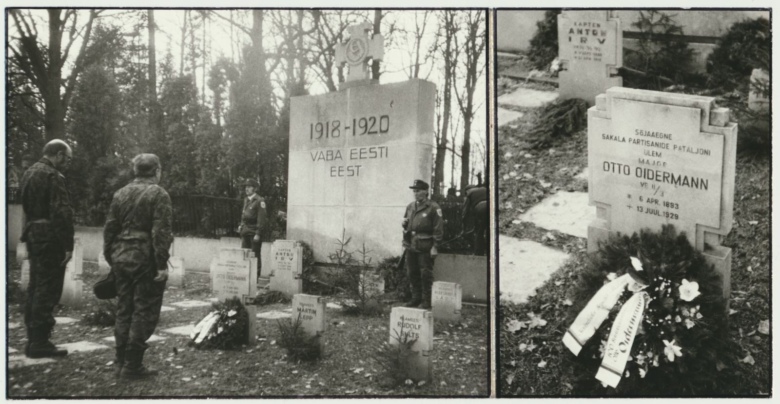 foto, Viljandi Vabadussõjas langenute kalmistu, O. Oidermaa, 1993, foto E. Veliste
