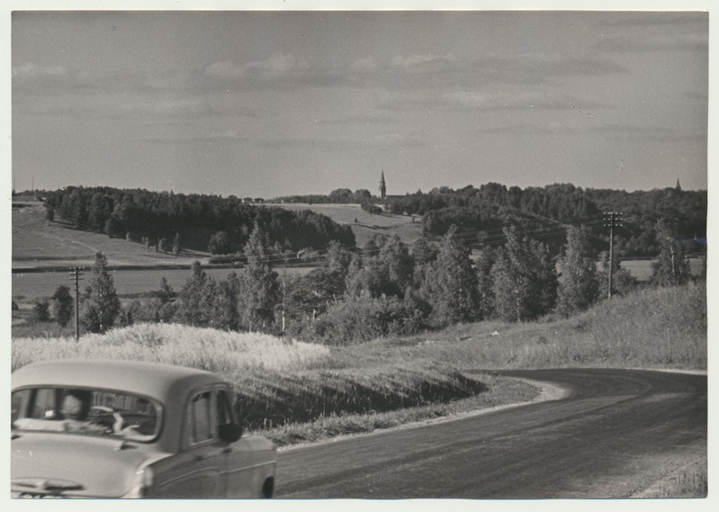 foto, Viljandimaa, Orika tee, Viljandi ümbruse maastik, 1960, foto A. Kiisla