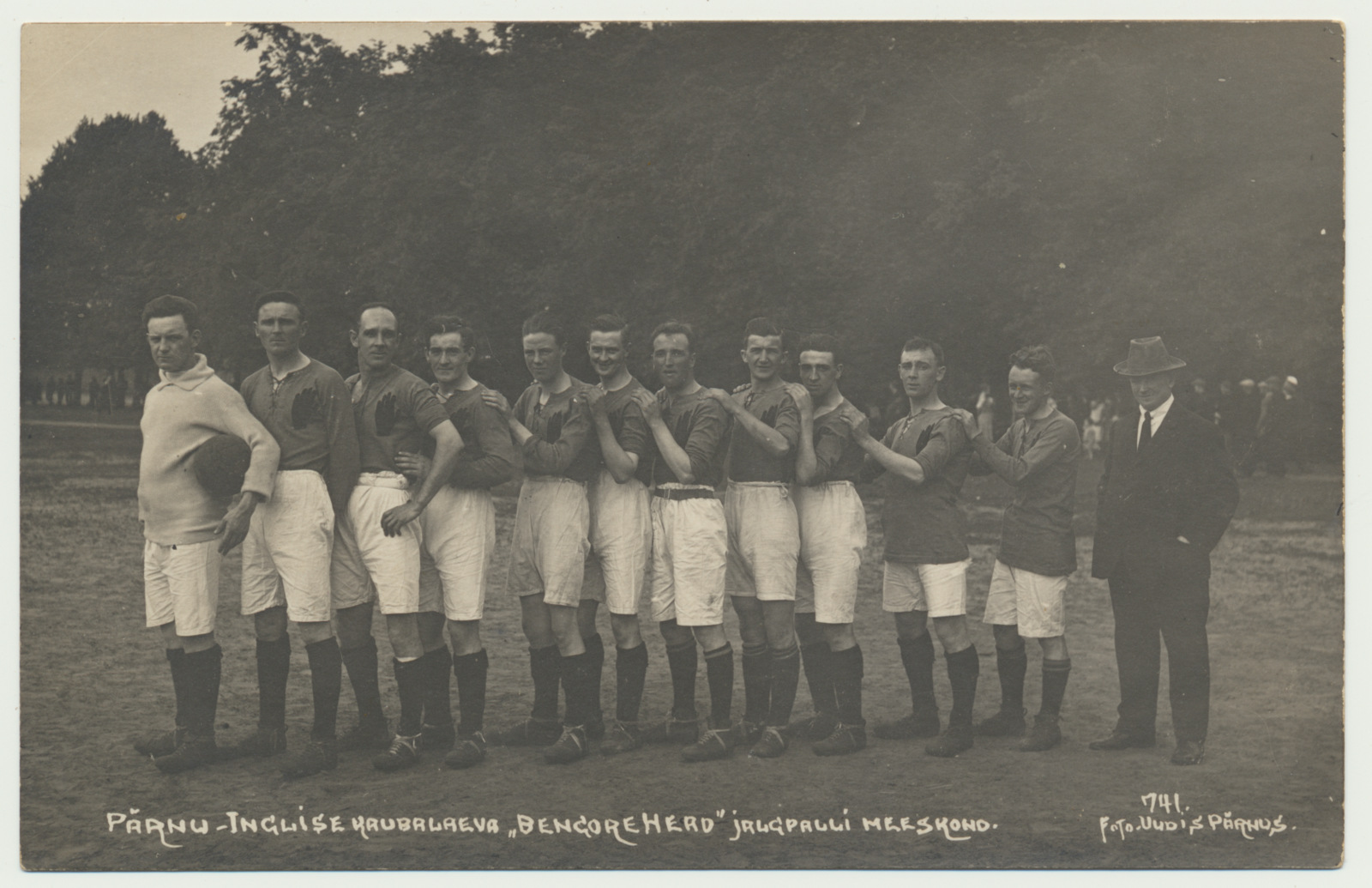 foto, Pärnu-Inglise kaubalaeva Bencoreherd jalgpallurid, u 1930