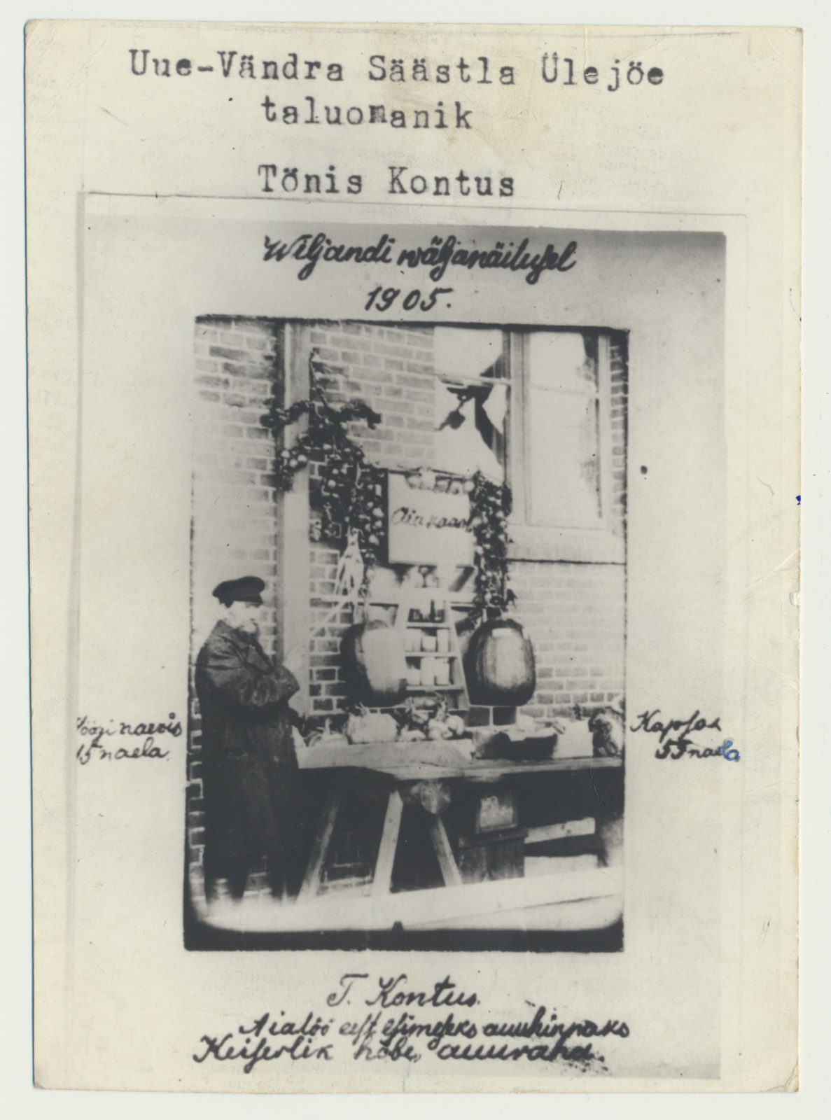 fotokoopia, Viljandi, Tõnis Kontus väljanäitusel, 1905