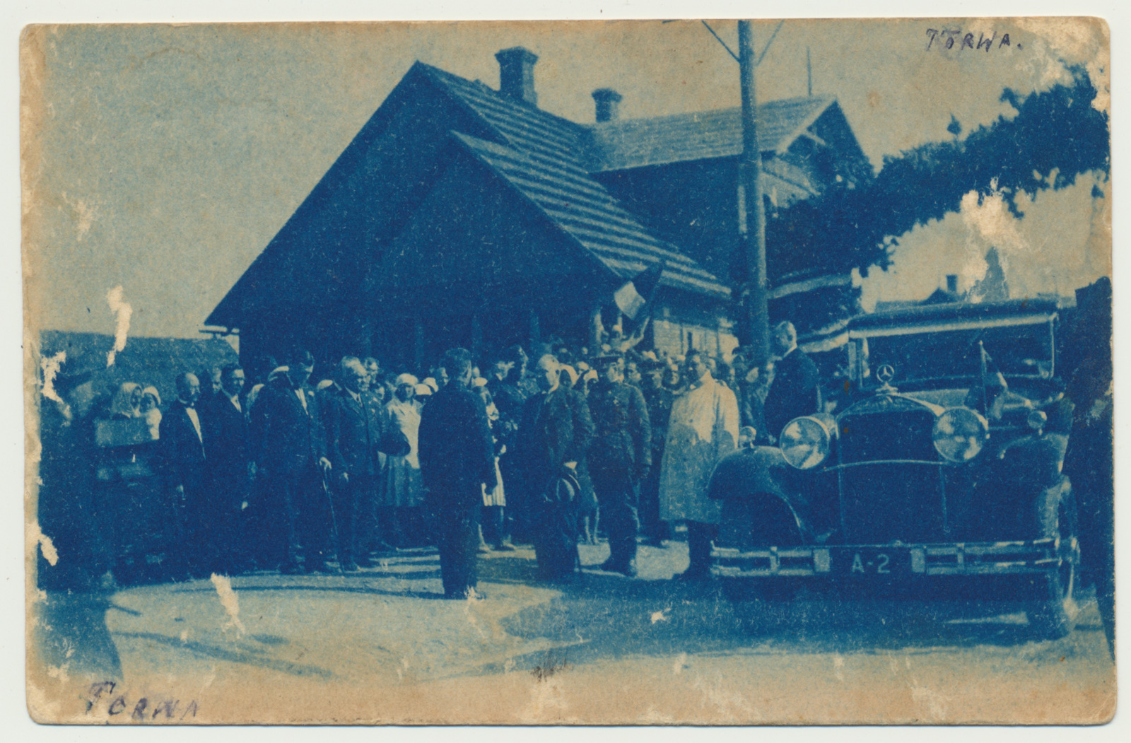 trükipostkaart, riigivanem K. Päts Tõrvas, 28.07.1931