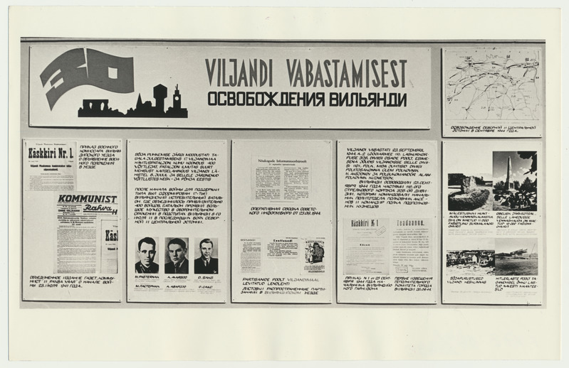 foto, Viljandi, raamatupoe Sõprus vaateaken, näitus "Meeskoor Sakala 20", 1975, foto E. Veliste