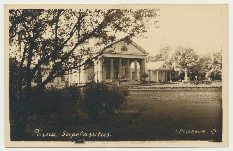 fotopostkaart, Pärnu, supelasutus, u 1920, foto J. Peterson