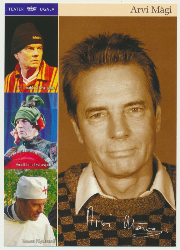 postkaart, Arvi Mägi, teater Ugala