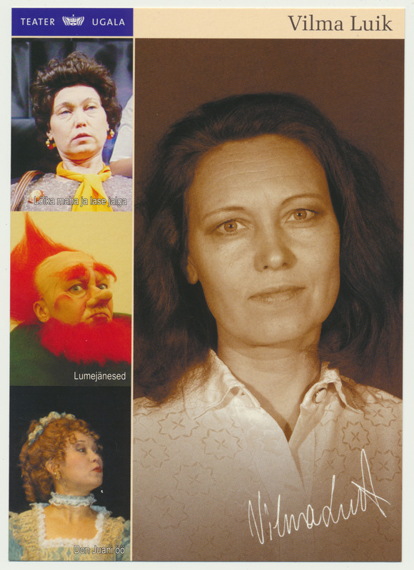 postkaart, Vilma Luik, teater Ugala