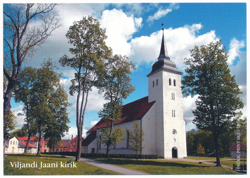 värviline postkaart, Viljandi, Jaani kirik 2005, foto Elmo Riig, trükk Print Best