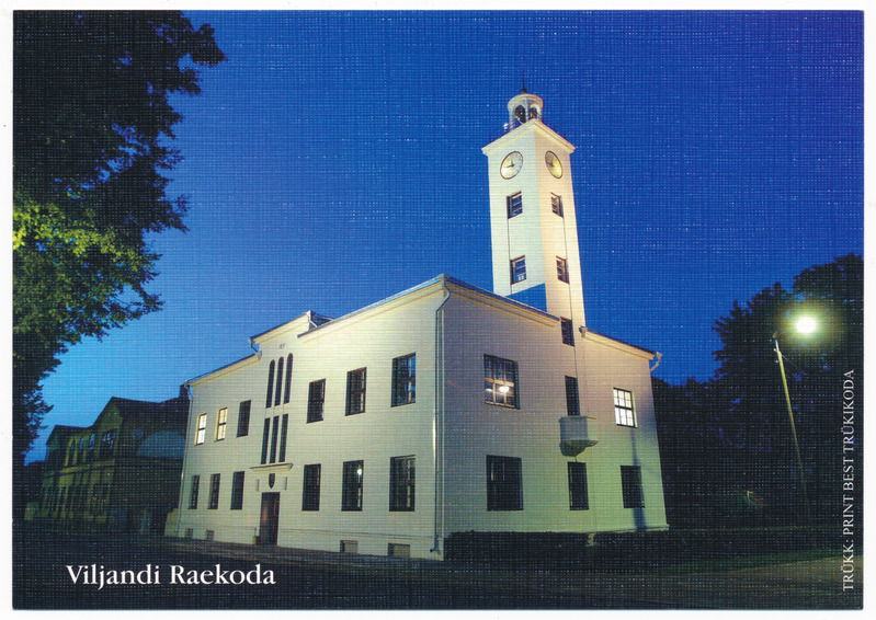 värviline postkaart, Viljandi raekoda 2005, foto Elmo Riig, trükk Print Best