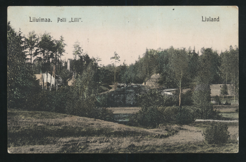 trükipostkaart, Karksi khk, Polli-Lilli, koloreeritud, postitempel 16.08.1911, u 1905