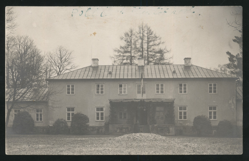 fotopostkaart, Karksi khk, Polli Põllutöökool, endine mõisahoone, 1929, foto A. Priimägi