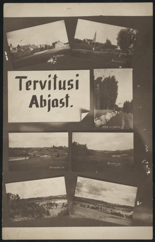 fotopostkaart, Halliste khk, Abja, Kariste, 7 vaadet , u 1935