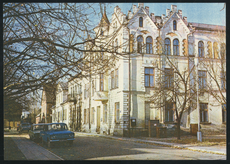 fotopostkaart, Viljandi, Kultuurikool, muuseum, värviline, foto A. Mäemets, kirjastus Eesti Raamat 1982