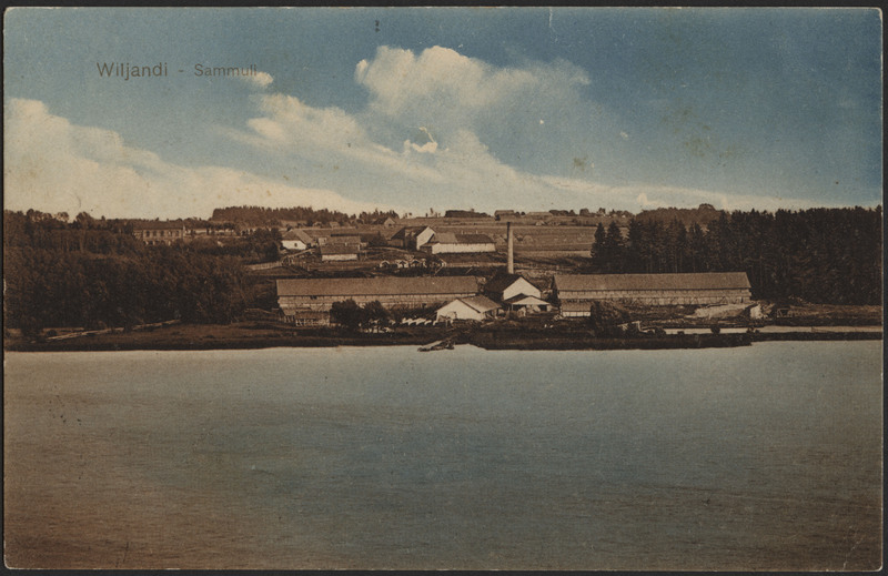 trükipostkaart, Viljandi, Sammuli, tellisetehas, u 1912, koloreeritud, foto J. Riet, kirjastus H. Leoke