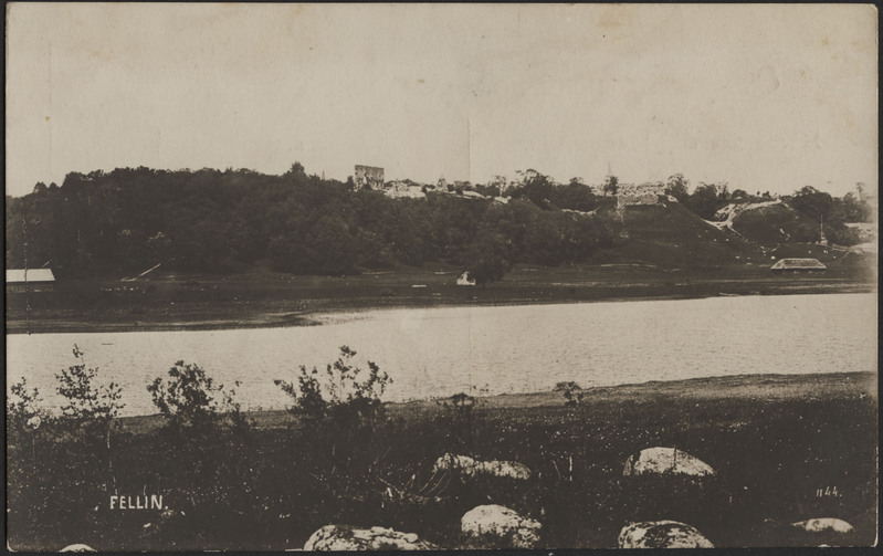 fotopostkaart, Viljandi, järv, vastaskaldad, lossimäed, u 1905