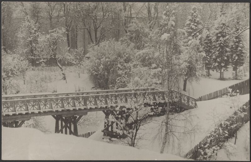 fotopostkaart, Viljandi, Varese sild, linnapoolne osa, järve poolt, tal, u 1928, foto A. Järvekülg (C. R. Jakobsoni tn 20)