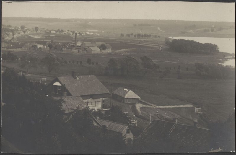 fotopostkaart, Viljandi, Kaevumägi, Rosenbergi auruveski I Kirsimäelt, u 1915