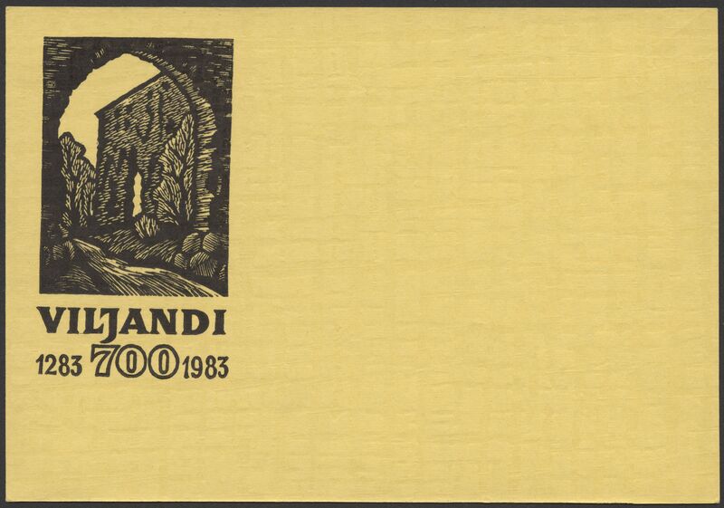 kaart, logo Viljandi 700, lossivärav, suurmüür