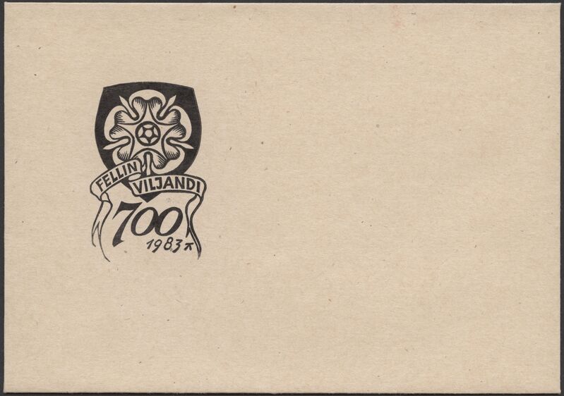 kirjaümbrik, logo Viljandi 700, vapiroos