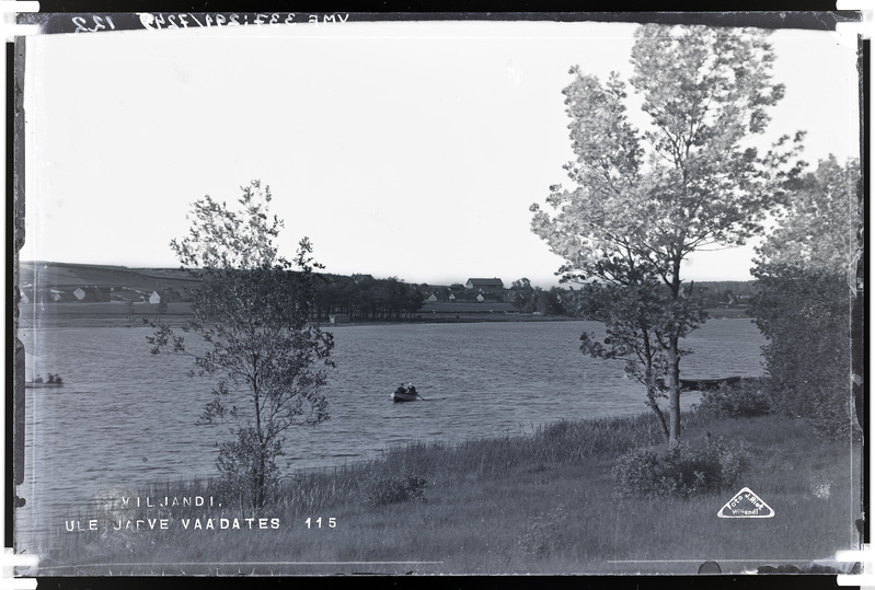 fotonegatiiv, Viljandi järv, ümbrus, u 1920, foto J. Riet