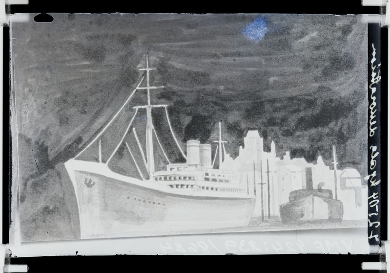 fotonegatiiv, teater Ugala, dekoratsioon, laevad, u 1939 foto J.Riet