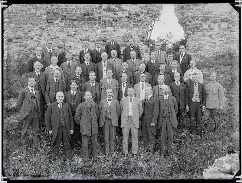 fotonegatiiv, Viljandi, III üleriiklik kesk- ja väiketöösturite kongress, grupp, 1921 VII foto J.Riet